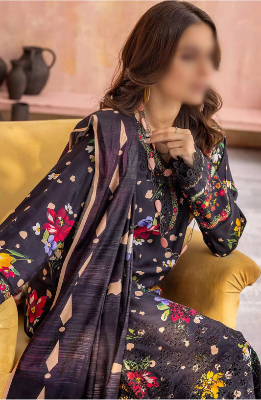 Rang Nagar Embroidered and Printed Slub Wool Collection - -RN 03