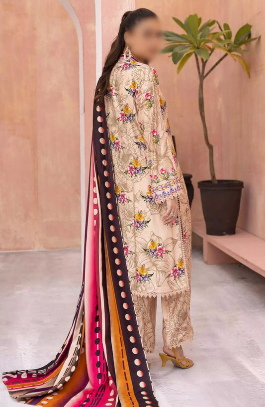 Rang Nagar Embroidered and Printed Slub Wool Collection - -RN 08