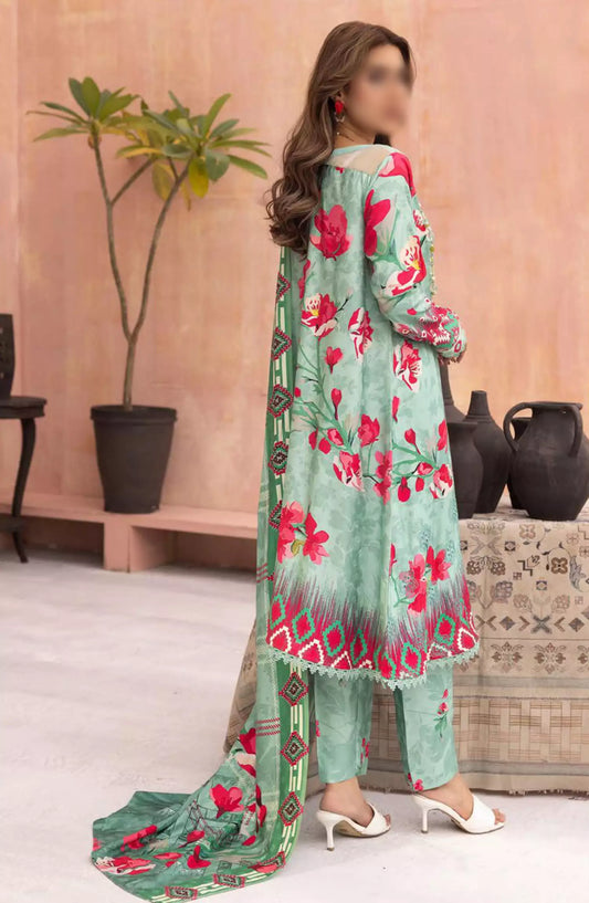 Rang Nagar Embroidered and Printed Slub Wool Collection - -RN 12