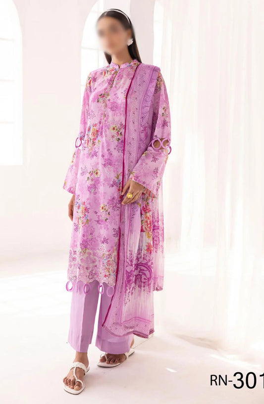 Rang Nagar Embroidered and Printed Lawn Collection By NUR - RN-301