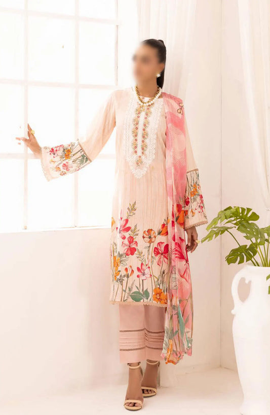 Rang Nagar Embroidered and Printed Lawn Collection By NUR - RN-309