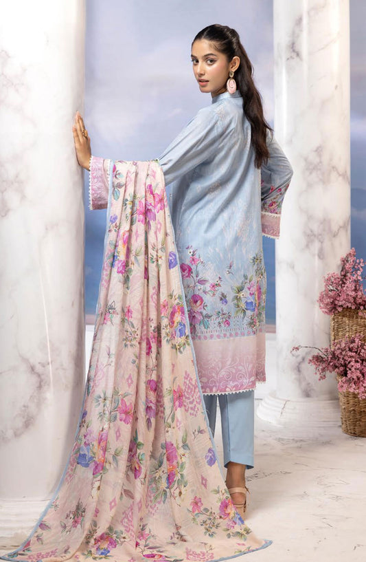 Rang Nagar Embroidered and Printed Unstitched Lawn Collection By NUR Vol 02 - RN-404