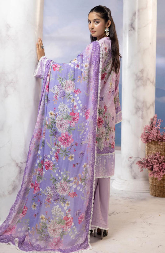 Rang Nagar Embroidered and Printed Unstitched Lawn Collection By NUR Vol 02 - RN-406