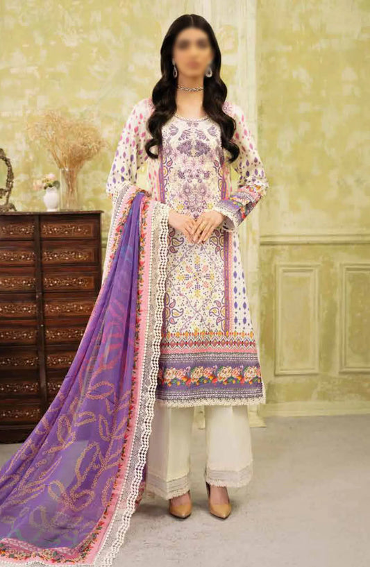 Roheenaz Flora Unstitched Printed Lawn Collection - RNP-06B EVANGELINE