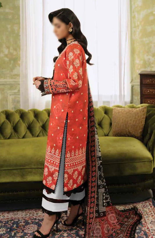 Roheenaz Flora Unstitched Printed Lawn Collection - RNP-08A SOLSTICE