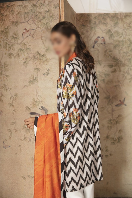 Manzil - Khaddar and Linen Unstitched Collection D- RUSSET TWILL