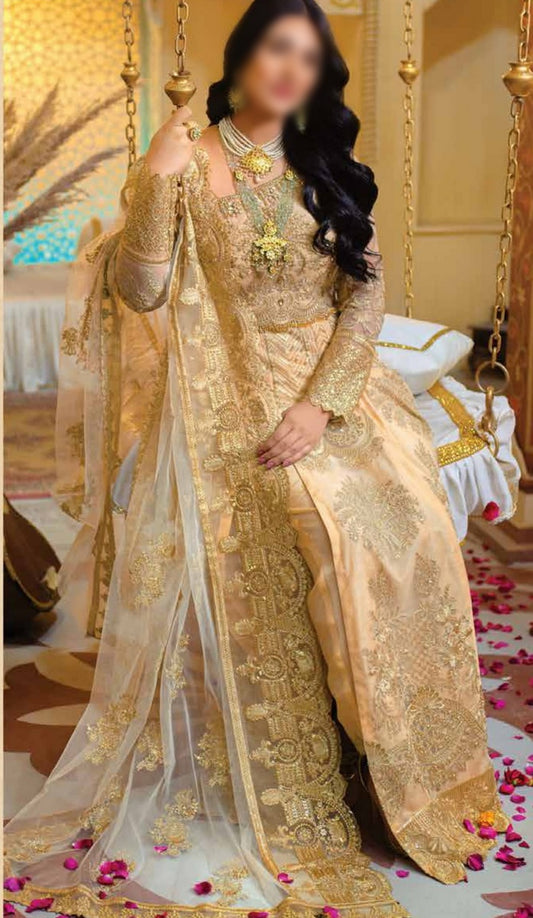 De Luxe Serene Premium Embroidered Collection D-S-1049 HONEY GLAZED