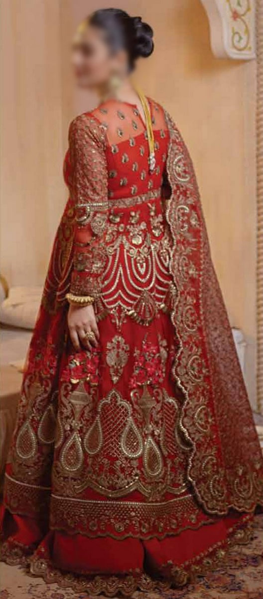 De Luxe Serene Premium Embroidered Collection D-S-1050 SCARLET WINE