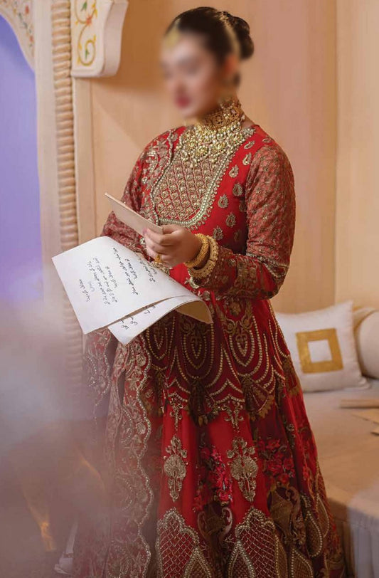 De Luxe Serene Premium Embroidered Collection D-S-1050 SCARLET WINE