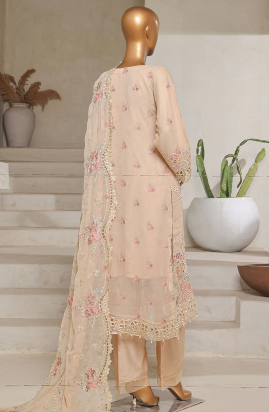 Afsanay by Sadabahar Embroidered Chiffon Stitched 3 Piece Suit - CR-27 - SBD25AFLCV13 - Beige - Luxury Collection