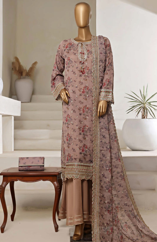 Cira by Sadabahar Embroidered Chiffon Stitched 3 Piece Suit - D-04 - SBD25CLCL - Pink - Festive Collection