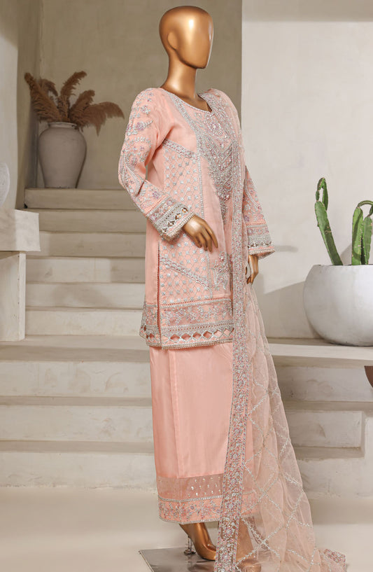 Mahpara by Sadabahar Embroidered Organza Stitched 3 Piece Suit - B-30 - SBD25MHPFV16 - Pink - Formal Collection