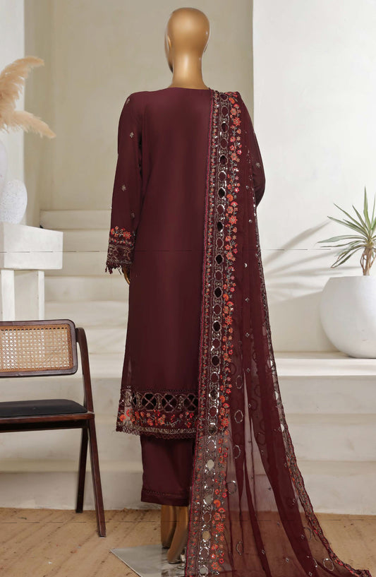 Sadabahar Embroidered Lawn Stitched 3 Piece Suit - D-02 - SBD25LESV5 - Brown - Spring Collection