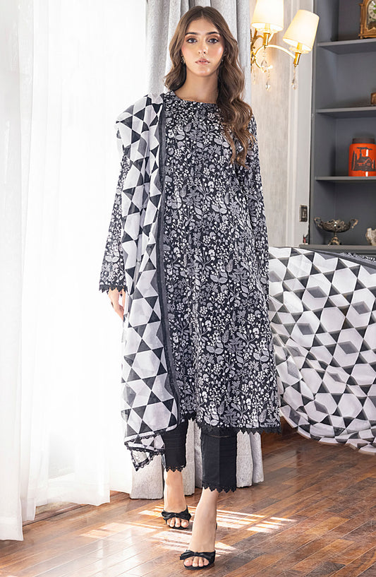 Regalia Textile Printed Lawn Unstitched 3 Piece Suit - D-04 - RET25BNWV3 - Summer Collection