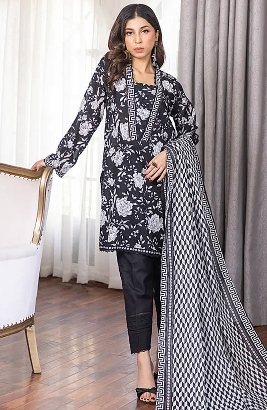 Regalia Textile Printed Lawn Unstitched 3 Piece Suit - D-02 - RET25BNWV3 - Summer Collection