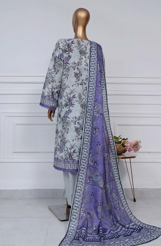 Sadabahar Printed Lawn Stitched 3 Piece Suit - D-14 - SBD25PLV2 - Blue - Summer Collection