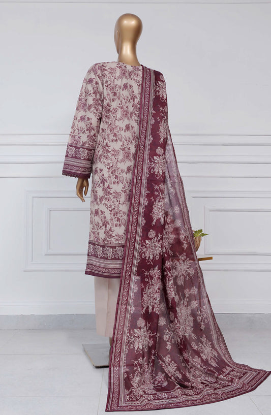 Sadabahar Printed Lawn Stitched 3 Piece Suit - D-10 - SBD25PLV2 - Purple - Summer Collection