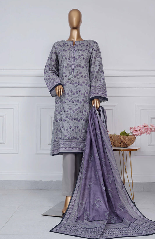 Sadabahar Printed Lawn Stitched 3 Piece Suit - D-02 - SBD25PLV2 - Blue - Summer Collection