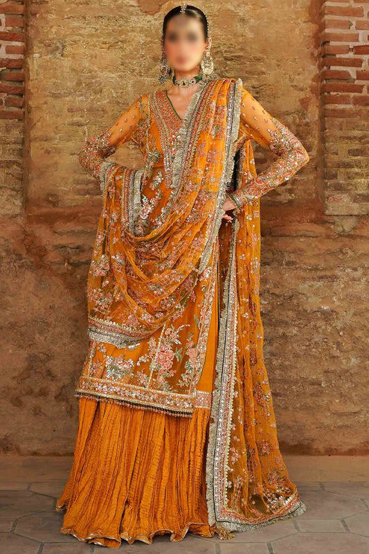 Hussain Rehar Zaib-un-Nisa Collection  - Saffron
