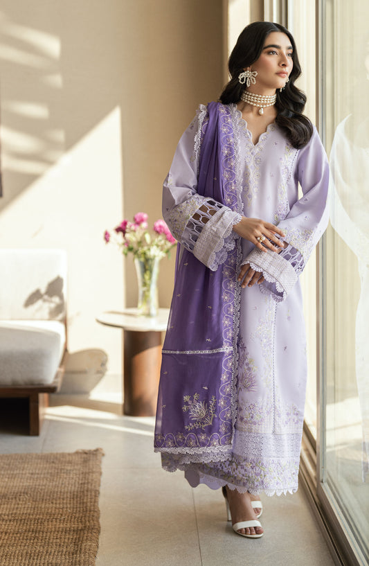 Yaarian by Sahane Embroidered Lawn Unstitched 3 Piece Suit - D-05 Nate - SAH25YL - Purple - Summer Collection