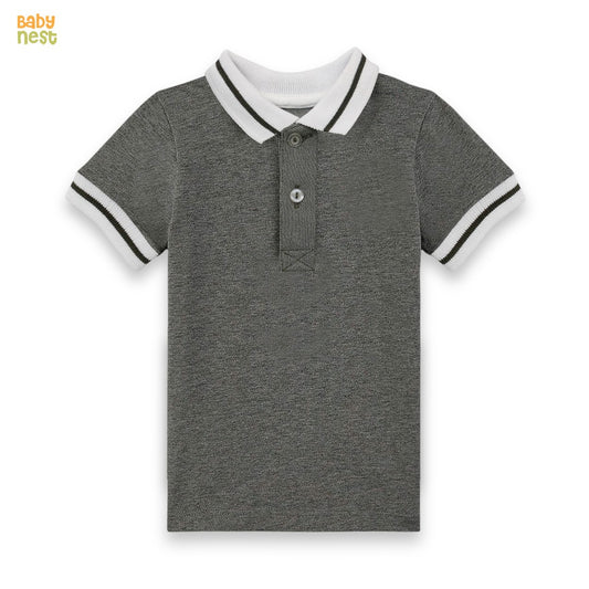 Pique Polo T-Shirt For Kids -Grey Sbt-379