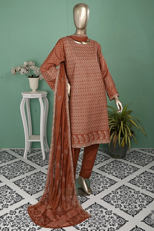 SC-315A Serafina Embroidered Series Peach By Rivaaj