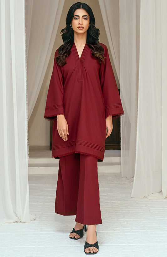 Solid Co-ords Collection By Rangeen - Scarlet Co-Ord Set