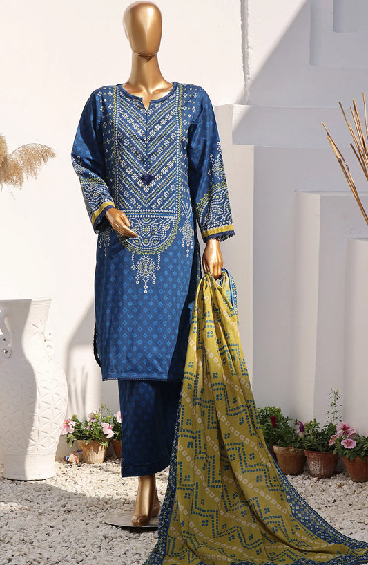 SADABAHAR CHUNRI 3Pcs Printed Co-ords Lawn Collection 2024 - SCPC-03