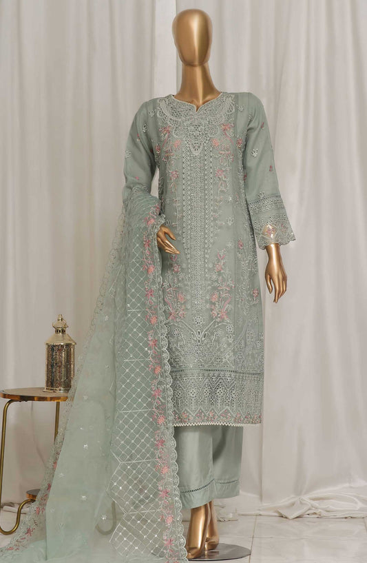 Sadabahar Embroidered Organza Suits Stitched 3 Piece SD 4 B Blue Festive Collection