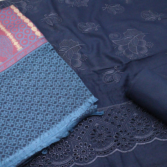 Sawariya Exclusive Embroidered Dhanak Collection With Shawl - SEEDC 04