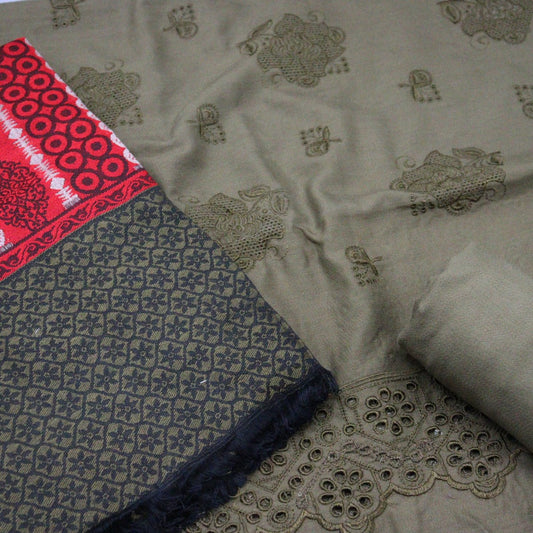 Sawariya Exclusive Embroidered Dhanak Collection With Shawl - SEEDC 05