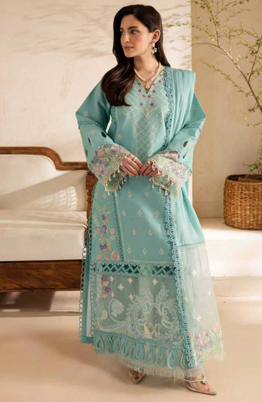 Parishay Embroidered Lawn Unstitched 3 Piece - SG-11 - P25SG - Sea Green - Summer Collection