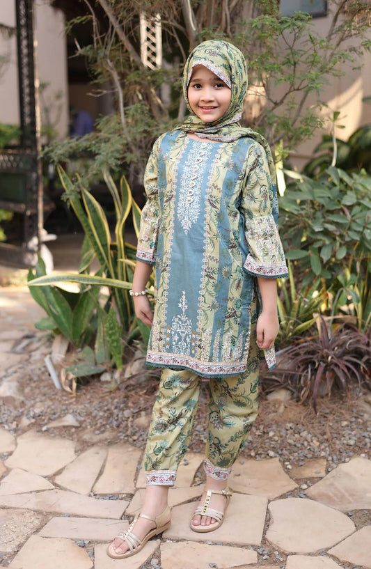 Shifa Girls Satrangi 3 Pcs Collection - SGS 07