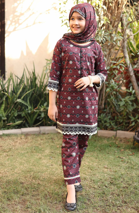 Shifa Girls Satrangi 3 Pcs Collection - SGS 08