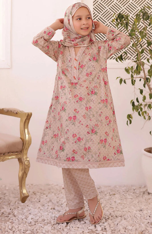 Shifa Girls Summer Lawn Collection 2024 - SH 2414 K
