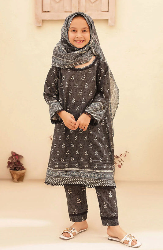 Shifa Kids Printed Lawn Stitched Collection Vol 05 - SH 2423 K  black