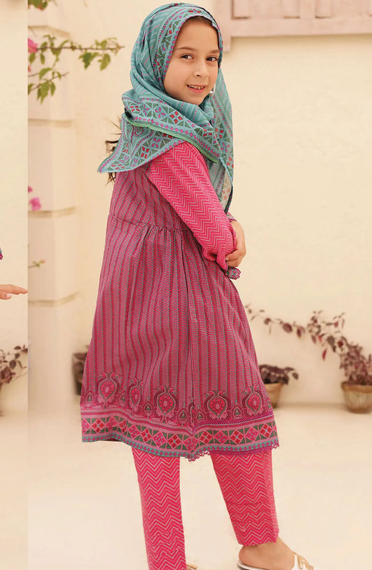 Shifa Kids Printed Lawn Stitched Collection Vol 05 - SH 2426 K  voilet