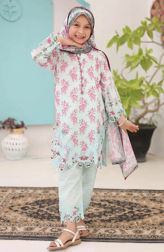 Shifa Girls Lawn Embroidered Collection Vol 07 - SH-2435K FLORAL
