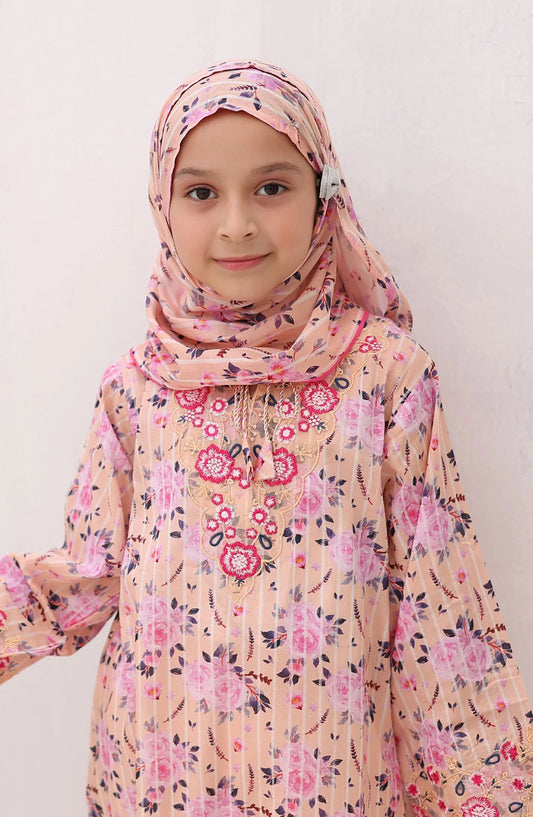 Shifa Girls Lawn Embroidered Collection Vol 07 - SH-2437K PINK