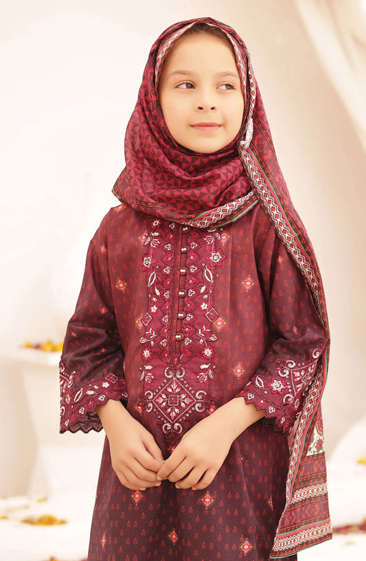 Shifa Girls Summer Embroidered Lawn Collection - SH 2409 K