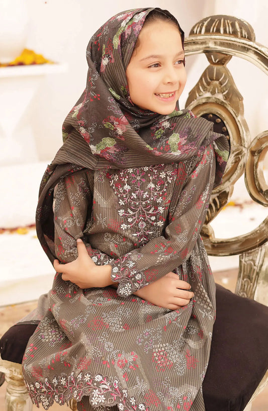 Shifa Girls Summer Embroidered Lawn Collection - SH 2410 K