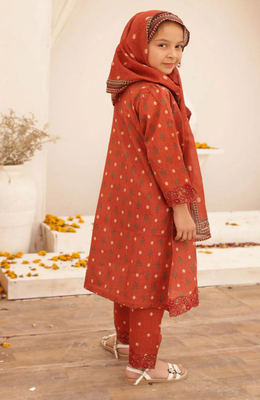 Shifa Girls Summer Embroidered Lawn Collection - SH 2412 K