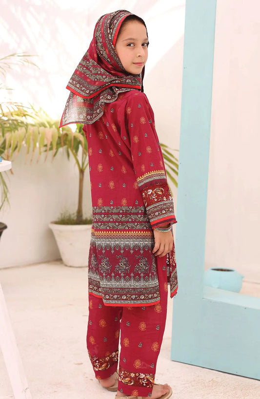 Shifa Girls Summer Lawn Embroidered Collection Vol 06 - SH 2431 K  MAroon