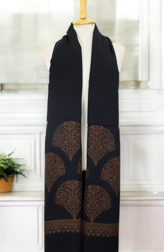 Amna Khadija Premium Wool Shawl - D-08 - 9601490 - AM25SHWL - Black - Winter Collection