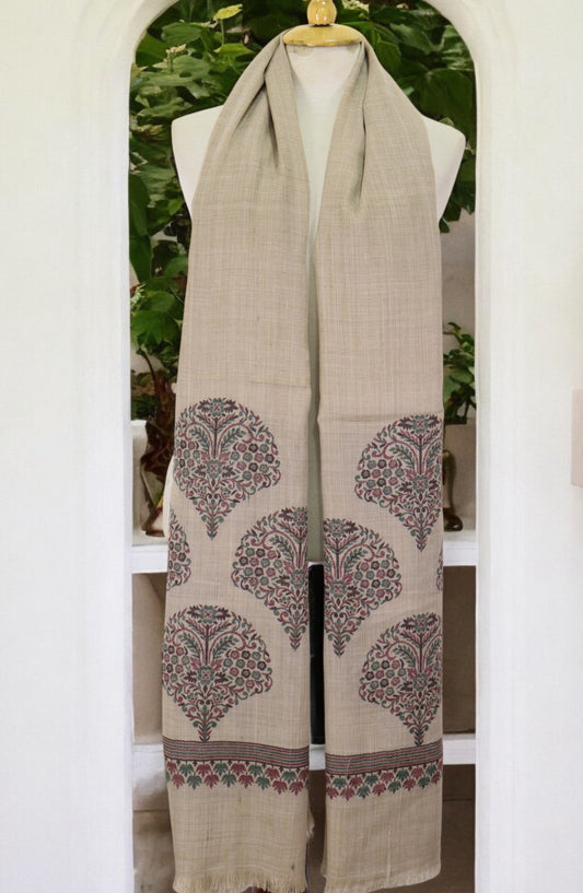 Amna Khadija Premium Wool Shawl - D-01 - 9601490 - AM25SHWL - Light Grey - Winter Collection