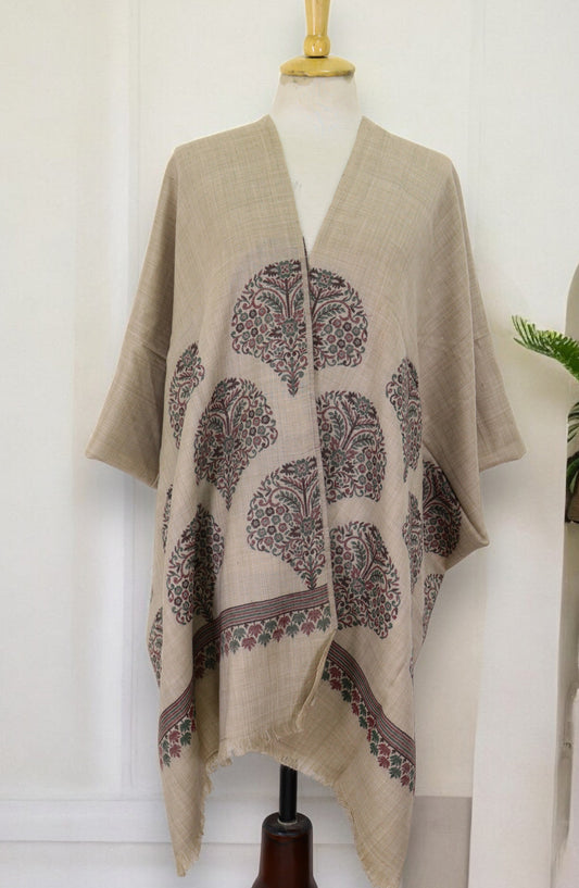 Amna Khadija Premium Wool Shawl - D-01 - 9601490 - AM25SHWL - Light Grey - Winter Collection