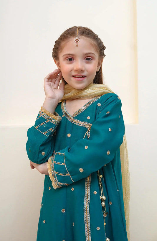 Shanzey Festive Angrakha Edit Collection - SHK  2202 Bottle Green