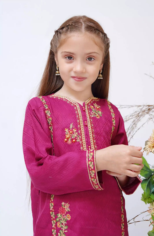 Shanzey Fairy Tales Kids Pret Collection - SHK 2902 Magenta