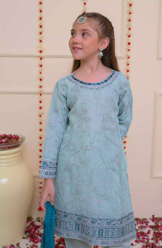 Shanzey Shehnai Girls Pret Formal Collection - SHK 3203 Azure
