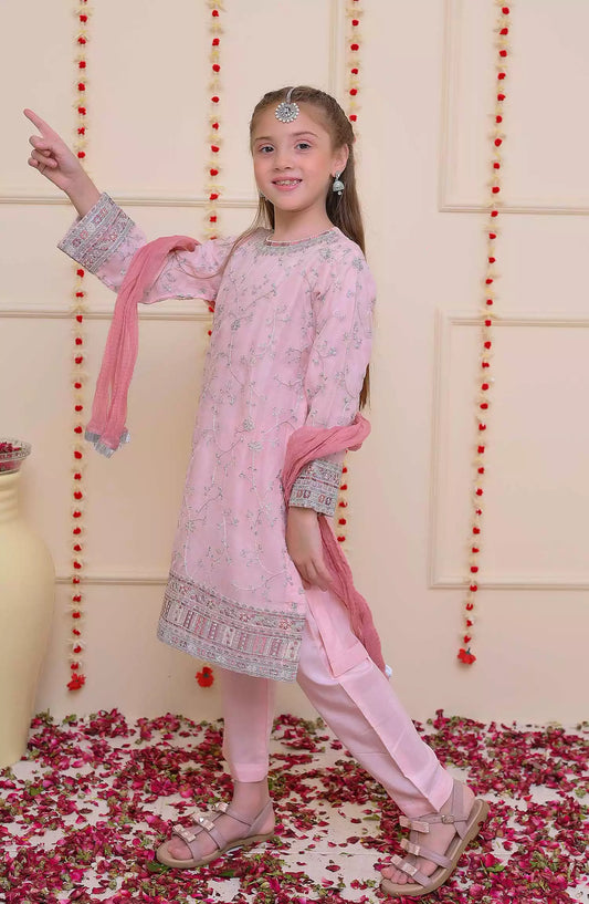 Shanzey Shehnai Girls Pret Formal Collection - SHK 3204 Powder Pink